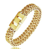 18k Gold Double Franco Chain Bracelet-Capital Bling